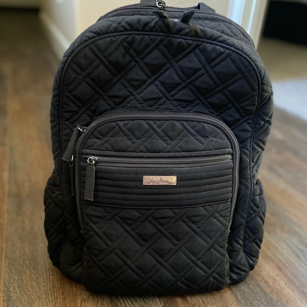 Vera Bradley Black Quilted Backpack